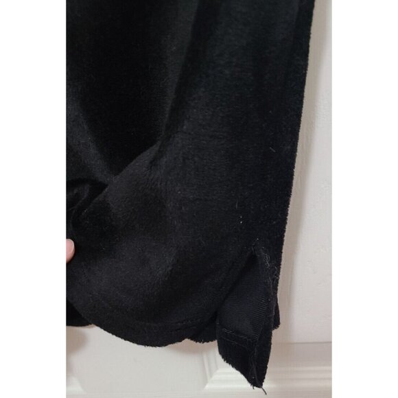 Vtg 90s Y2K Steven Paul Women's Mini Skirt Faux Fur/Crushed Velvet Black Size 4 - Picture 4 of 8